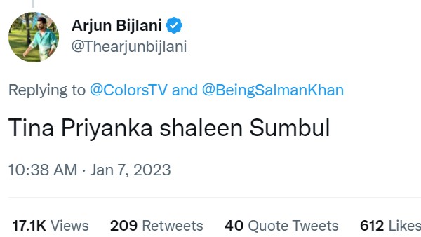 Arjun Bijlani’s Top Four Bigg Boss 16 Contestants