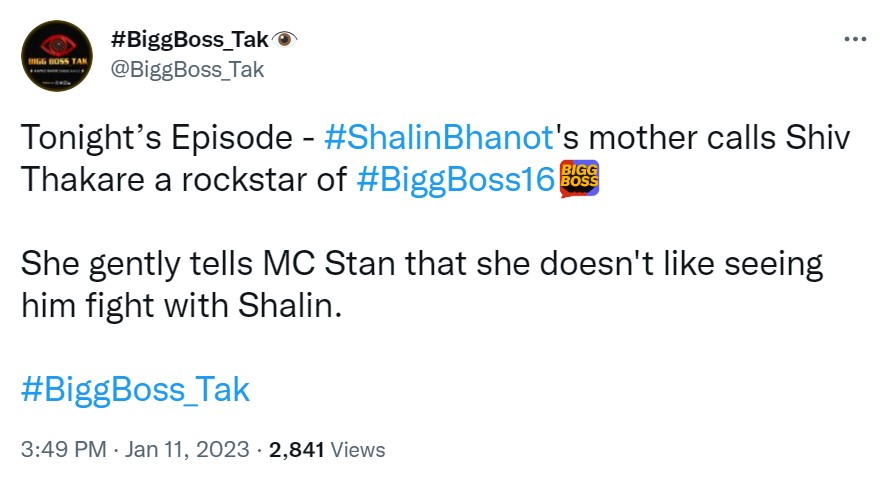 Bigg Boss 16 Family Week Shalin Bhanot Mother Shiv Thakare Rockstar