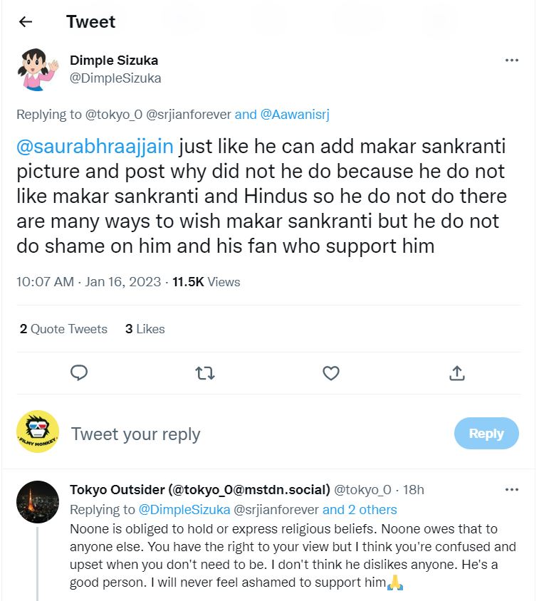 Fans Support Sourabh Raaj Jain