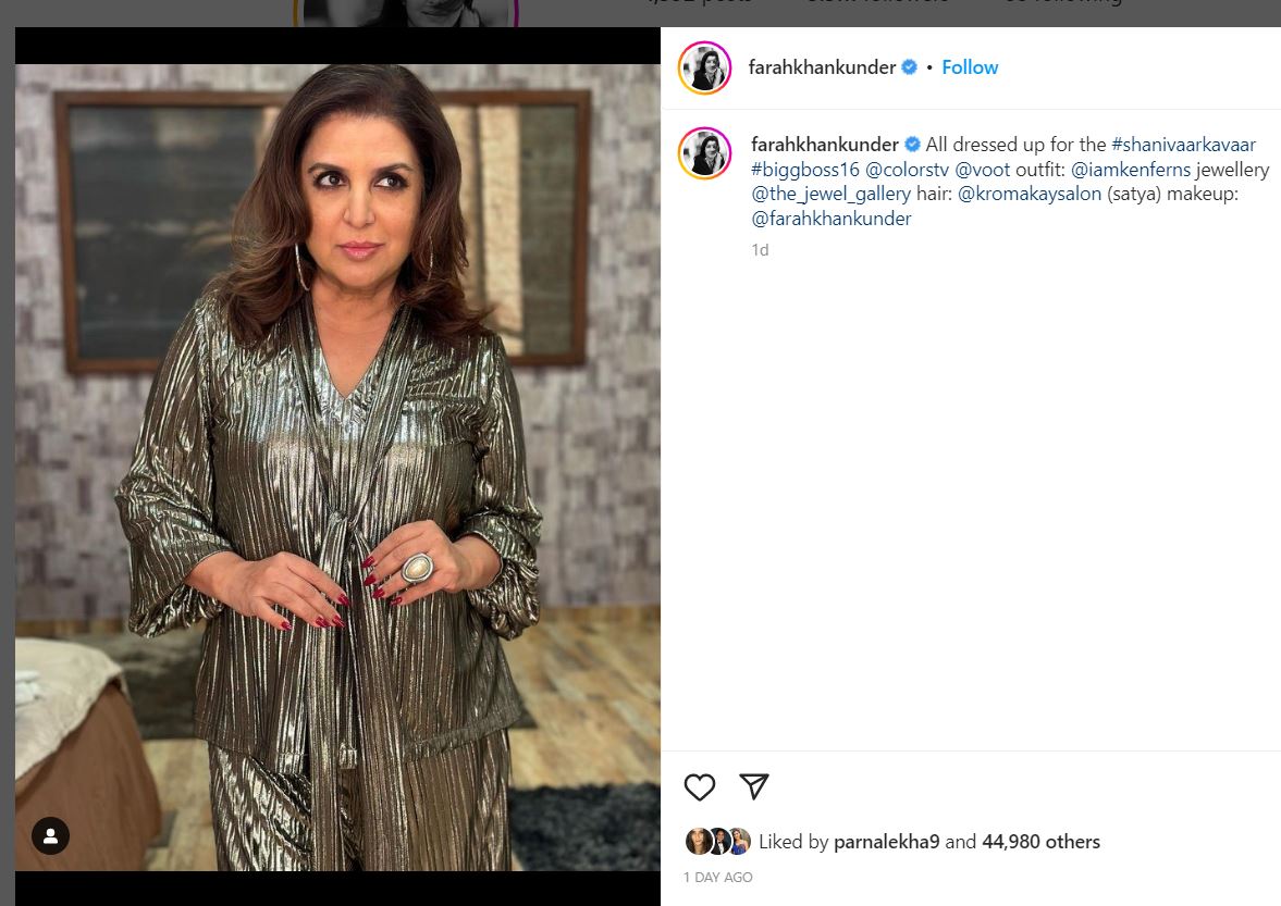 Farah Khan Turns Off Instagram Comments Farah Khan Turns Off Instagram Comments