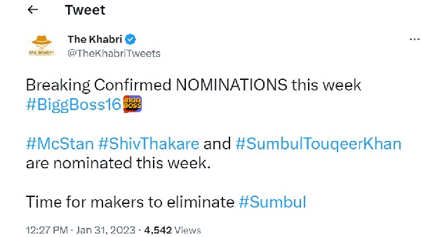 Shiv & Sumbul Nominated With Another Mandali Member