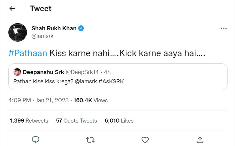 SRK On Kissing Scene In Pathaan