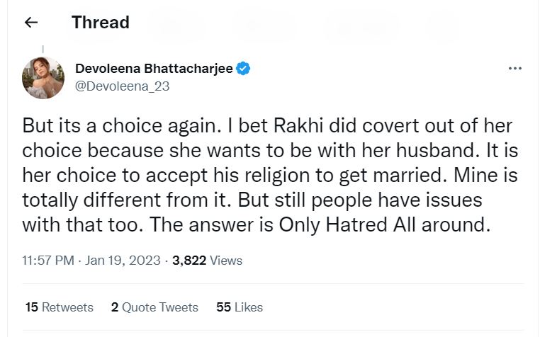 Devoleena On Rakhi Converting To Islam