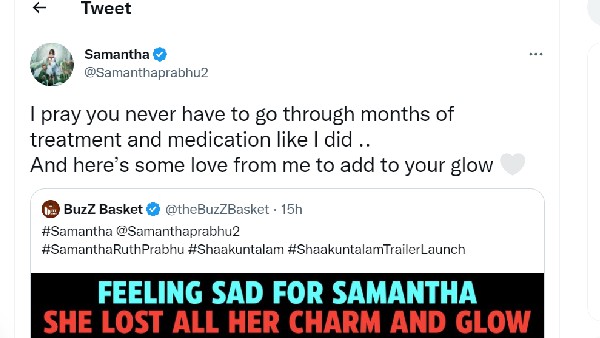 Samantha's Solid Reply To Tweet Stating 'She Lost All Her Charm' After Myositis