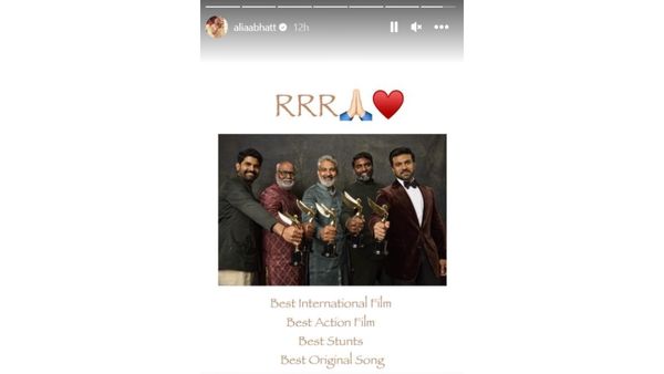 Alia Bhatt Celebrates RRR's Win At Hollywood Critics' Awards 2023