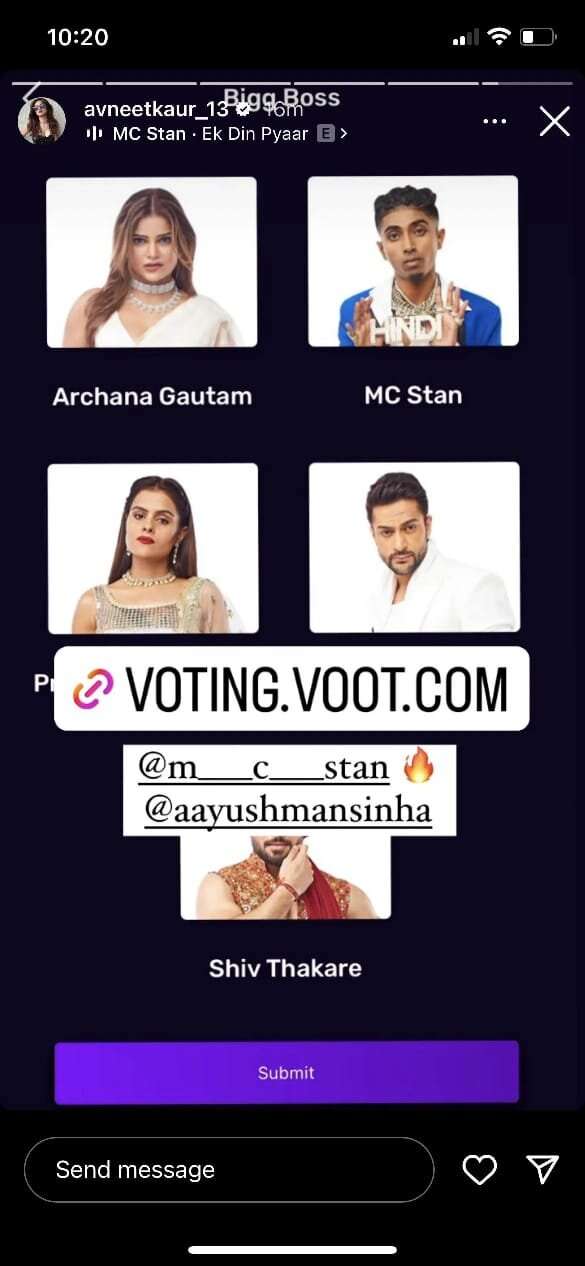 Bigg Boss 16 Finale: TV Celeb Social Media Influencer Avneet Kaur Rooting For Finalist MC Stan 