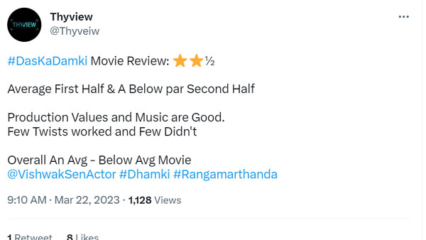 Das ka Dhamki twitter review