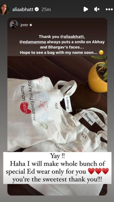 Jr NTR Thanked Alia Bhatt For Sending Special Gift For His Kids; Actress Reacts