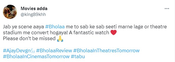 Bholaa Twitter Review