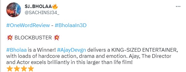 Bholaa Twitter Review