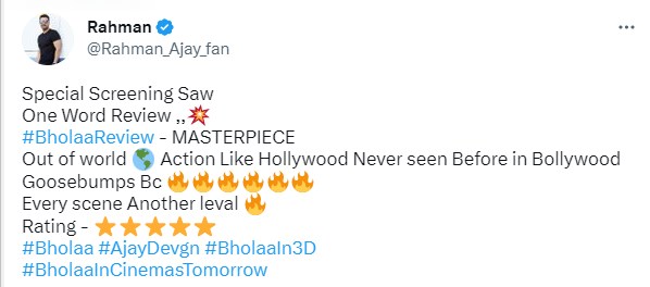 Bholaa Twitter Review