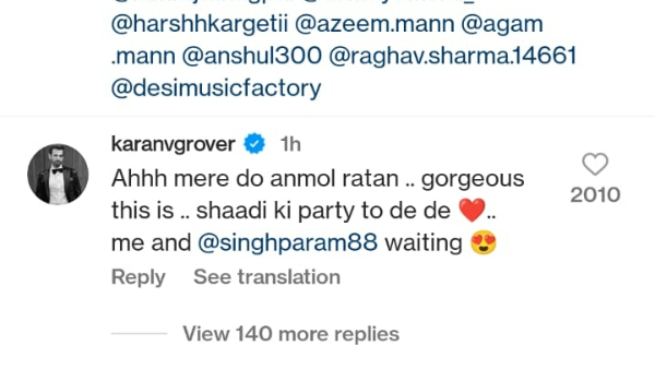 Karan V Grover's Comment