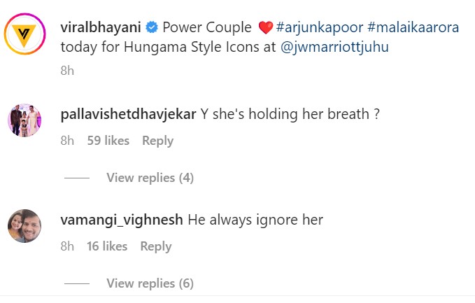 BH Style Icons 2023 Pink Carpet Arjun Kapoor Malaika Arora Pose Netizens Mock Pet Kyu Daba Video