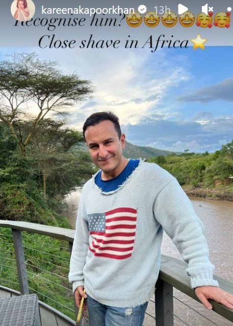 Kareena Kapoor Shares Saif Ali Khans New Look From Their Vacay In Africa Kareena Kapoor Shares Saif Ali Khans New Look From Their Vacay In Africa