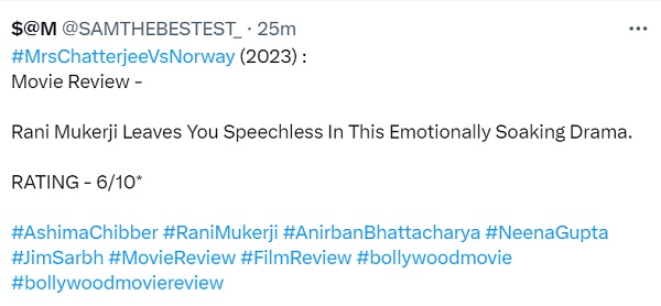 Mrs Chatterjee Vs Norway Twitter Review