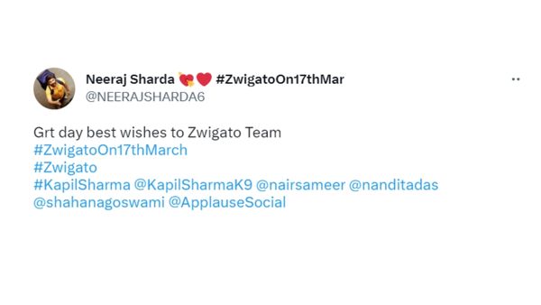 Zwigato Twitter Review