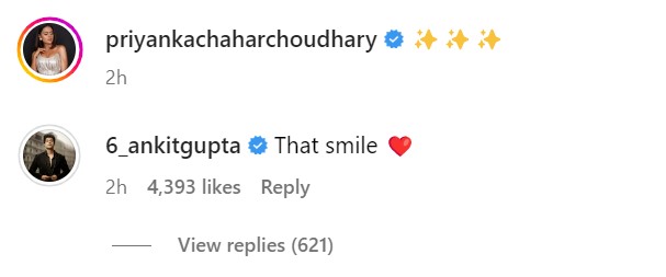 Bigg Boss 16 Star Priyanka Chahar Choudhary New Pic Ankit Gupta Comment That Smile Priyankit Fans Kya Baat Hai Junooniyatt Bigg Boss 16 Star Priyanka Chahar Choudhary New Pic Ankit Gupta Comment That Smile Priyankit Fans Kya Baat Hai Junooniyatt