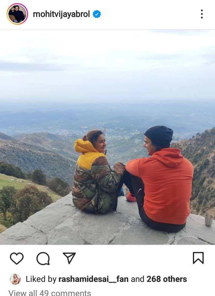 Rashami Desai Mohit Abrol Romantic Photo Mountains Fans Wonder If They’re Dating Each Other