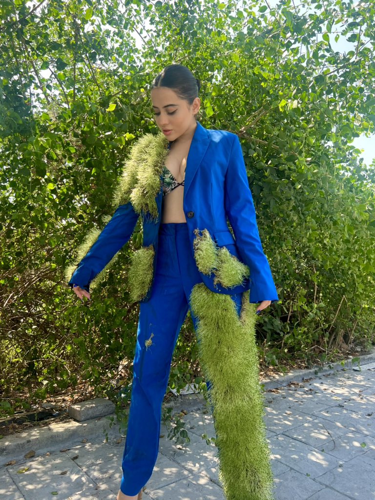 Urfi Javed's Grass Outfit