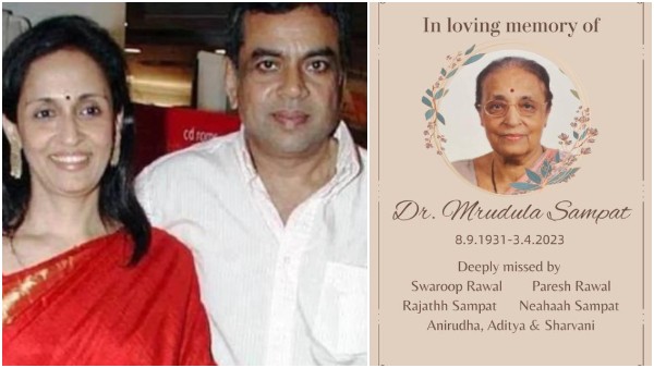Paresh Rawal’s Mother-in-Law Dr Mrudula Sampat Passes Away At 92
