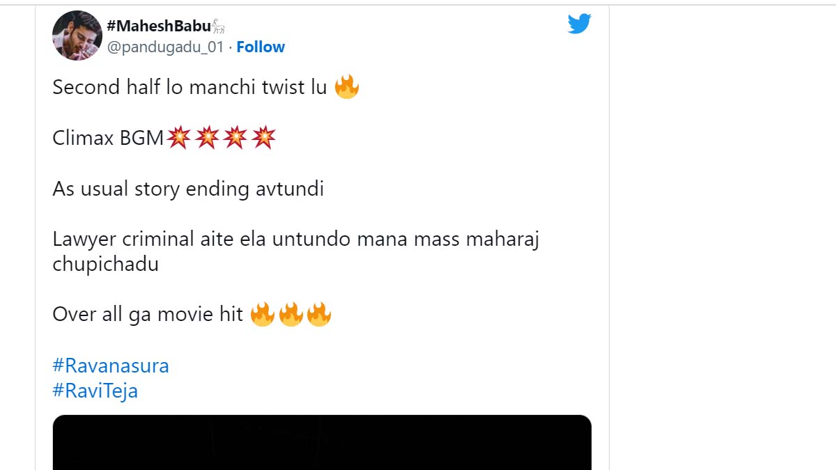 Ravanasura Twitter Review