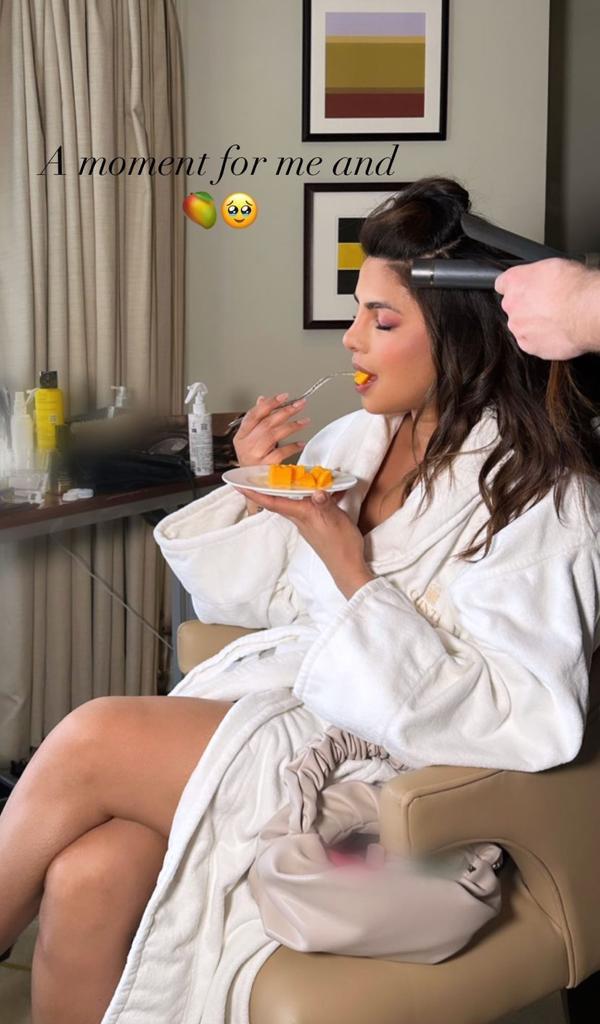 Priyanka Chopra Relishes Delicious Mangoes As She Gets Ready For Citadel Promotions