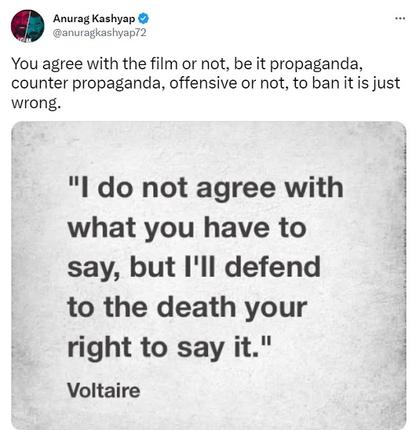 Anurag Kashyap Shares A Cryptic Post On The Kerala Story Ban