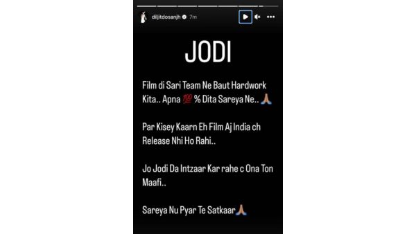 Diljit Dosanjh Releases Statement After Court Issues Stay Order On His Film ‘Jodi’