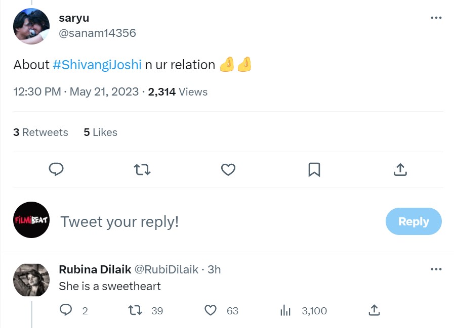 Rubina Dilaik AMA Session Aly Goni