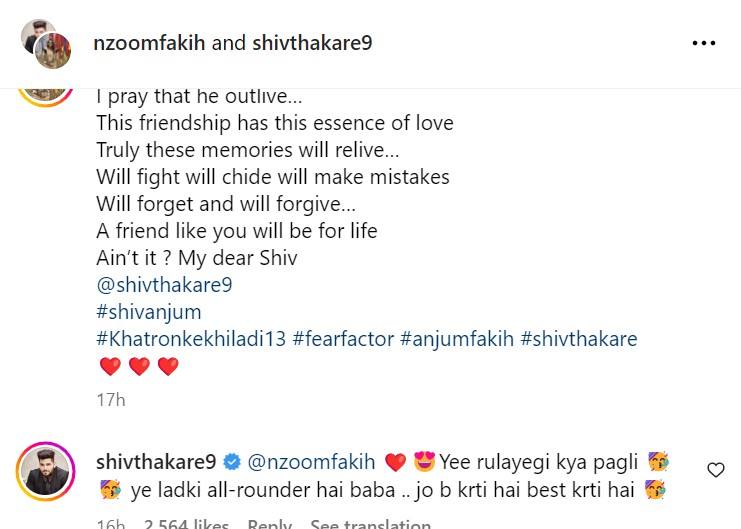 Khatron Ke Khiladi 13 Anjum Fakih Shiv Thakare