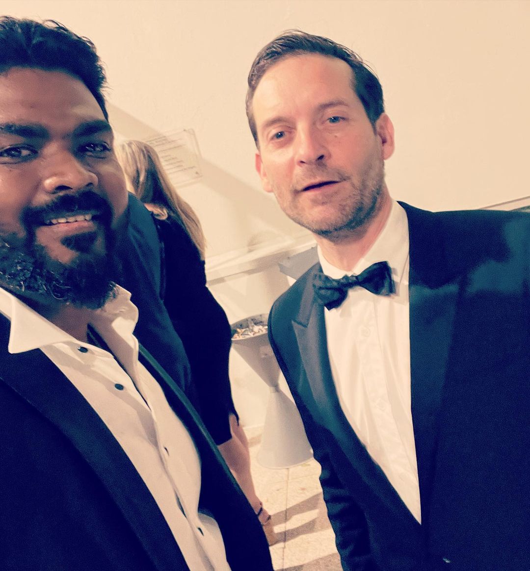 Vignesh Sivan Is All Smiles As He Poses With Spider Man Tobey Maguire