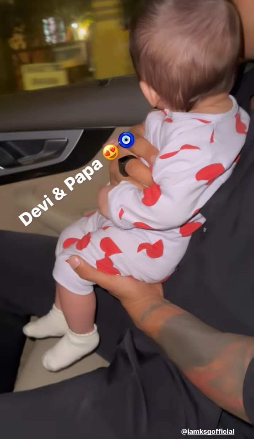 Bipasha Basu Shares Video Of Devi Enjoying Car Ride In Father Karan Singh Grover’s Arms