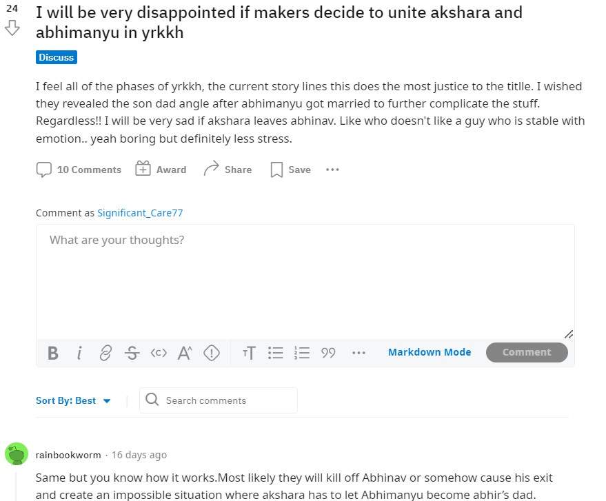 Yeh Rishta Kya Kehlata Hai Fans Against ABhimanyu Akshara Reaction Harshad Chopda Pranali Rathod