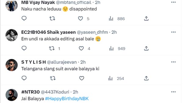 Tweets about Bhagavanth Kesari Teaser