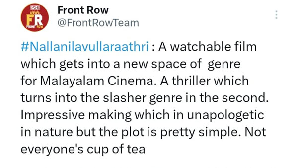 Nalla Nilavulla Rathri Twitter Review