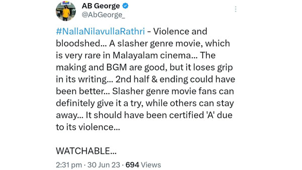 Nalla Nilavulla Rathri Twitter Review 4
