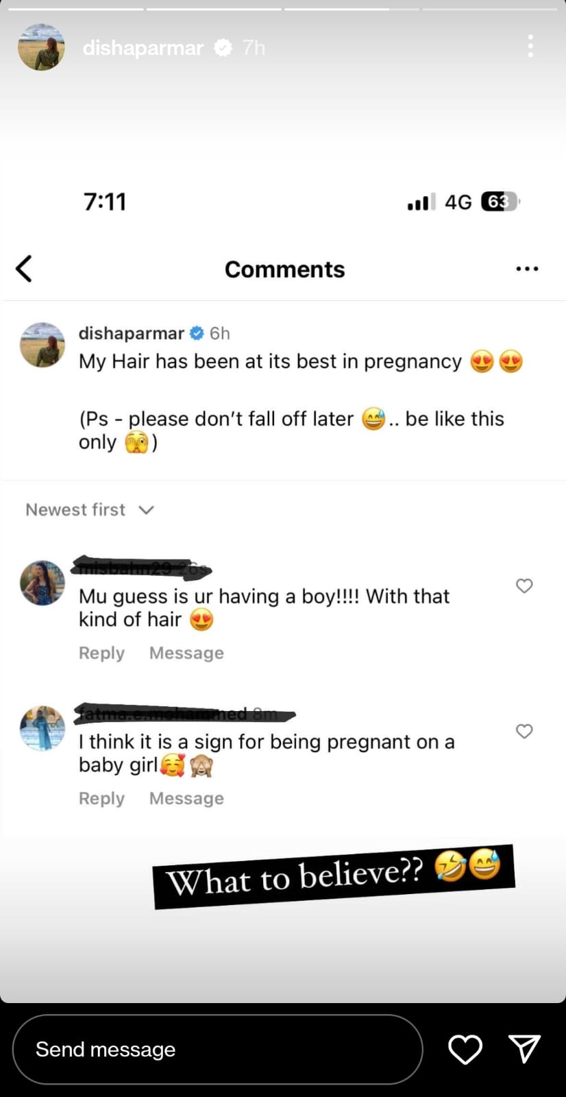 FANS GUESS GENDER OF DISHA PARMAR