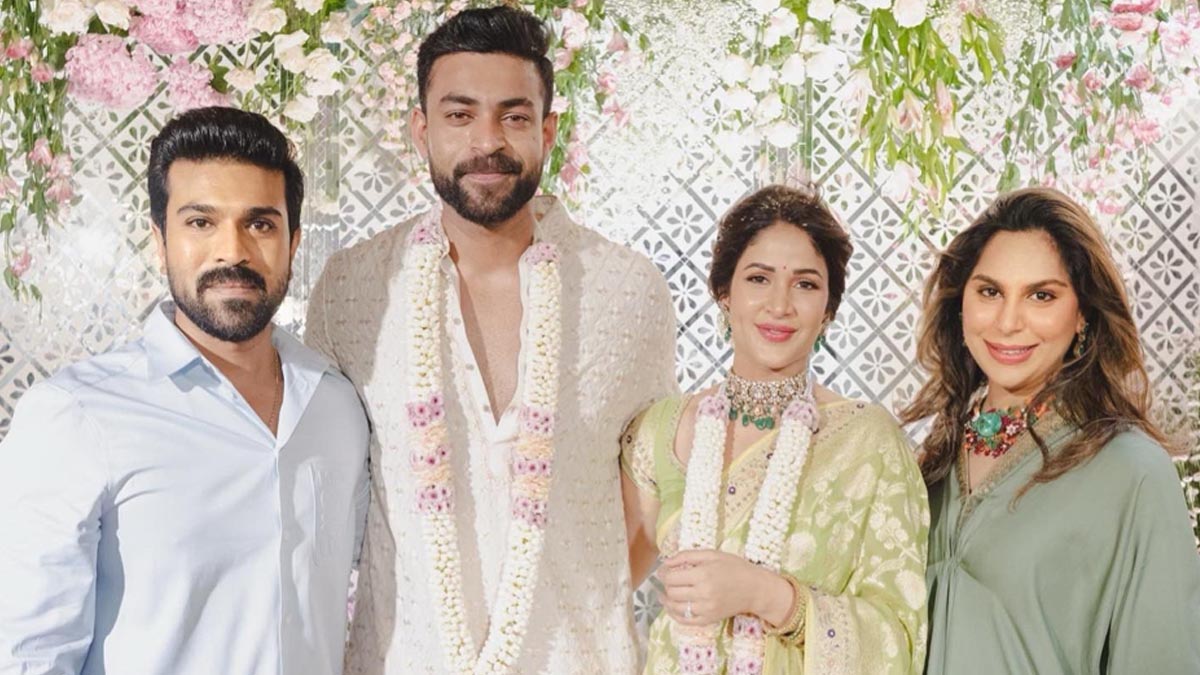 Ram Charan & Upasana At Varun Tejs Engagement Ram Charan & Upasana At Varun Tejs Engagement