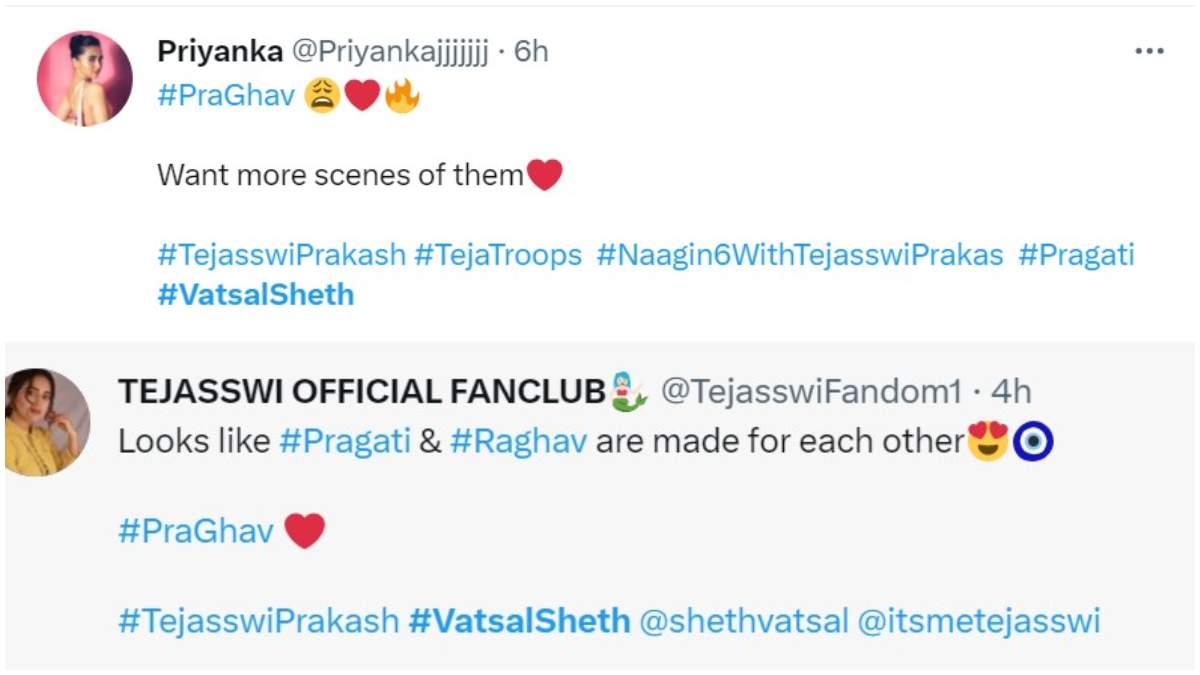 Vatsal Tejasswi Naagin 6 Reactions