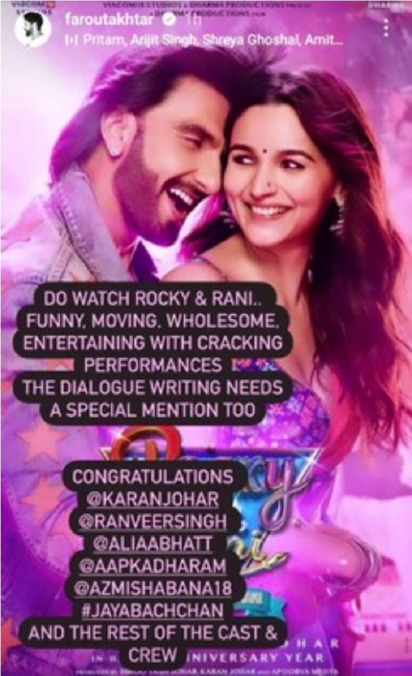 Farhan Akhtar Gives A Shoutout To RARKPK