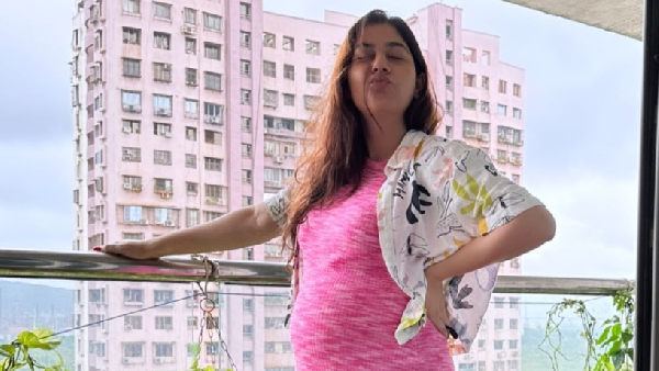 Disha Parmar Flaunts Her Baby Bump In A Pink Dress