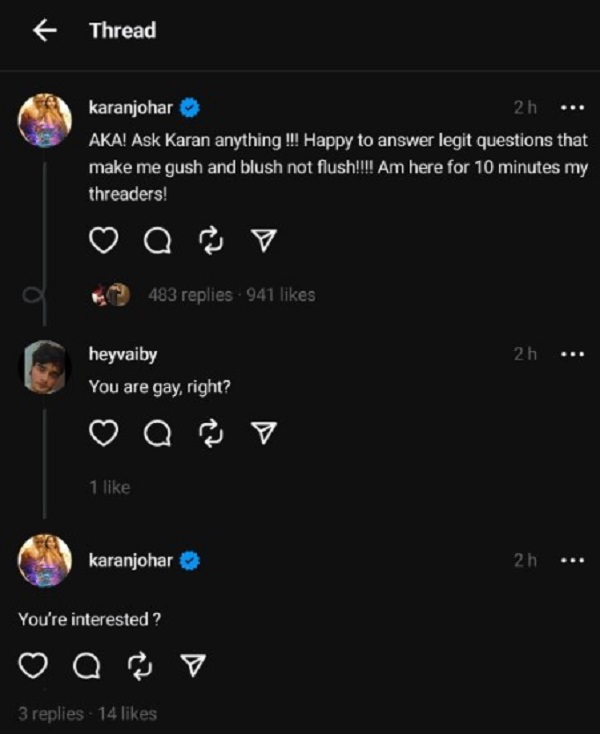 KJo’s Epic Response To Troll Asking If He Is GAY On Threads