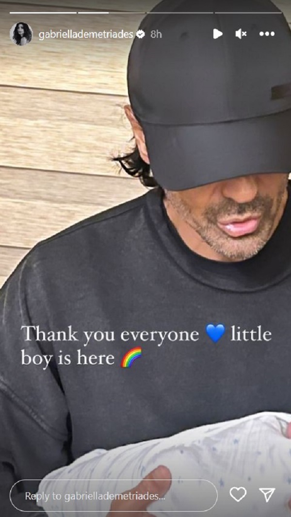Gabriella Demetriades Shares Glimpse Of Newborn Son