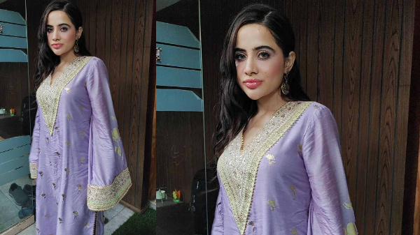Urfi Javed Stuns in House of Masabas Lilac Garden Kurta
