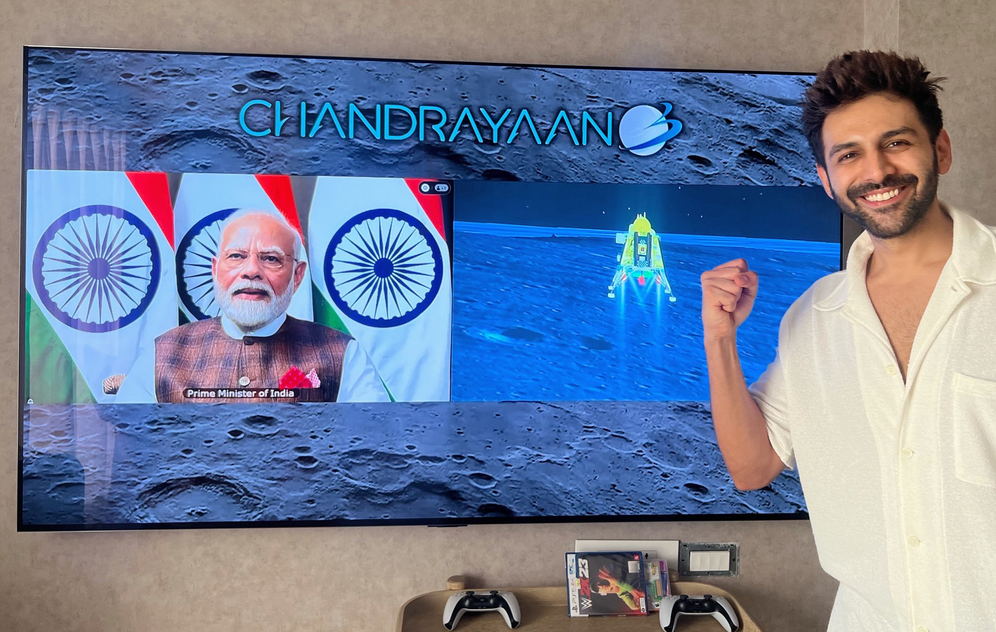 Kartik Aaryan Congratulates ISRO As Chandrayaan 3 Lands On Moon