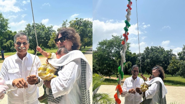 Klin Kaara with grandparents Klin Kaara with grandparents
