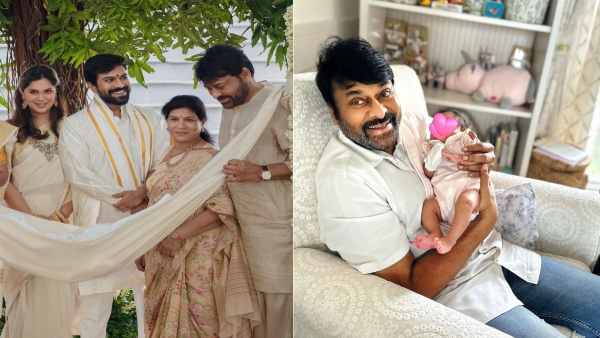 Chiranjeevi With Ram Charans Daughter Klin Kaara Chiranjeevi With Ram Charans Daughter Klin Kaara