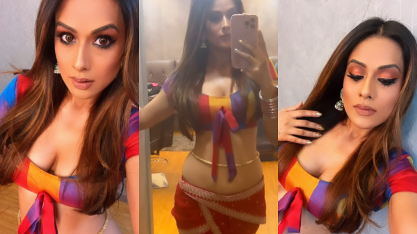 Nia Sharma Turns Up The Heat In A Saree With Sexy Blouse Nia Sharma Turns Up The Heat In A Saree With Sexy Blouse