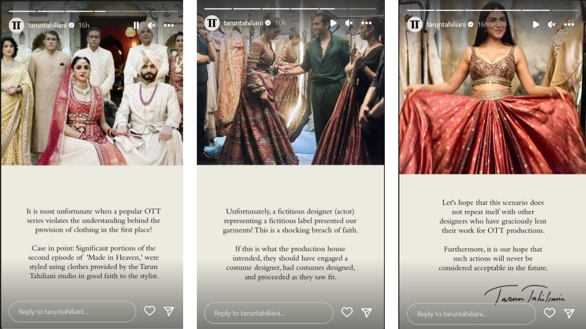Designer Tarun Tahiliani Criticises Made In Heaven 2 makers For Misusing His Designs