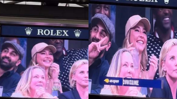 Ranbir Kapoor Photobombs Madelyn Cline At US Open: Video
